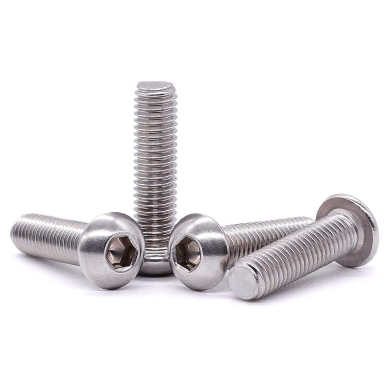 EASTLO 3/8-16 x 1 Button Head Socket Cap Bolts Screws, 304 Stainless Steel 18-8, Full Thread, Coarse Thread UNC, Allen Hex Drive, 30 PCS - Image 1